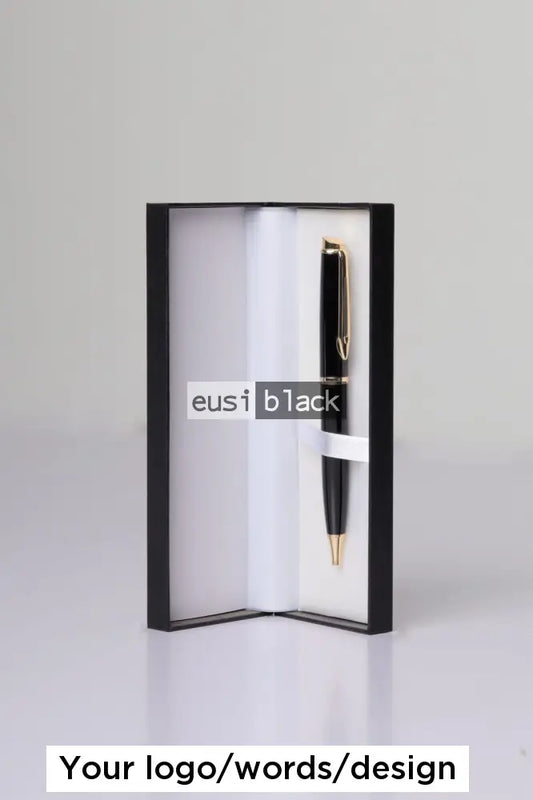 Executive twist pen in case Gold on black