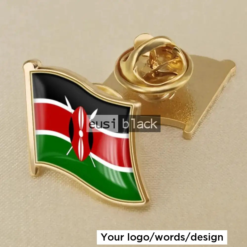 Flag Shaped Lapel Pin Butterfly