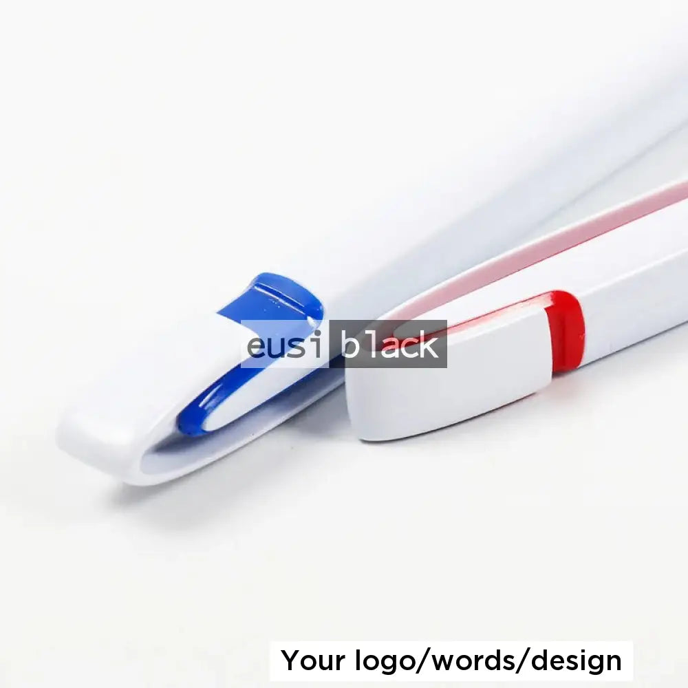Flat plastic click pen