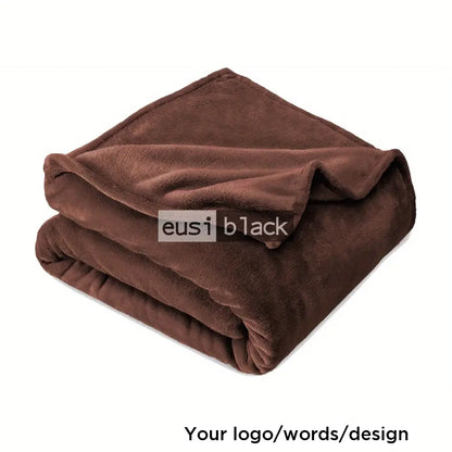 Fleece throw blanket Brown