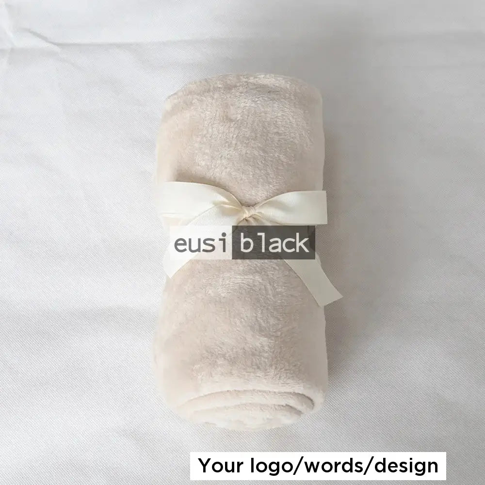 Fleece throw blanket Cream