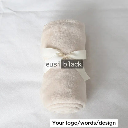 Fleece throw blanket Cream