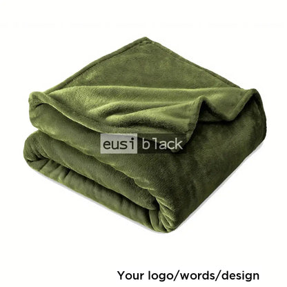 Fleece throw blanket Green