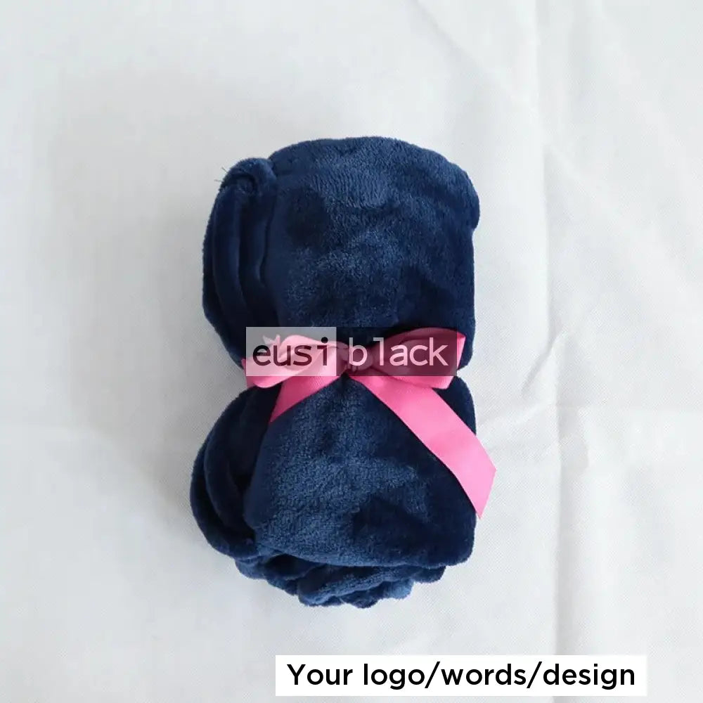 Fleece throw blanket Navy