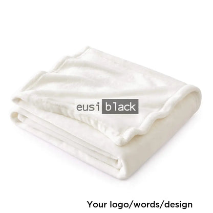 Fleece throw blanket White