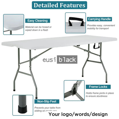 Foldable banquet table