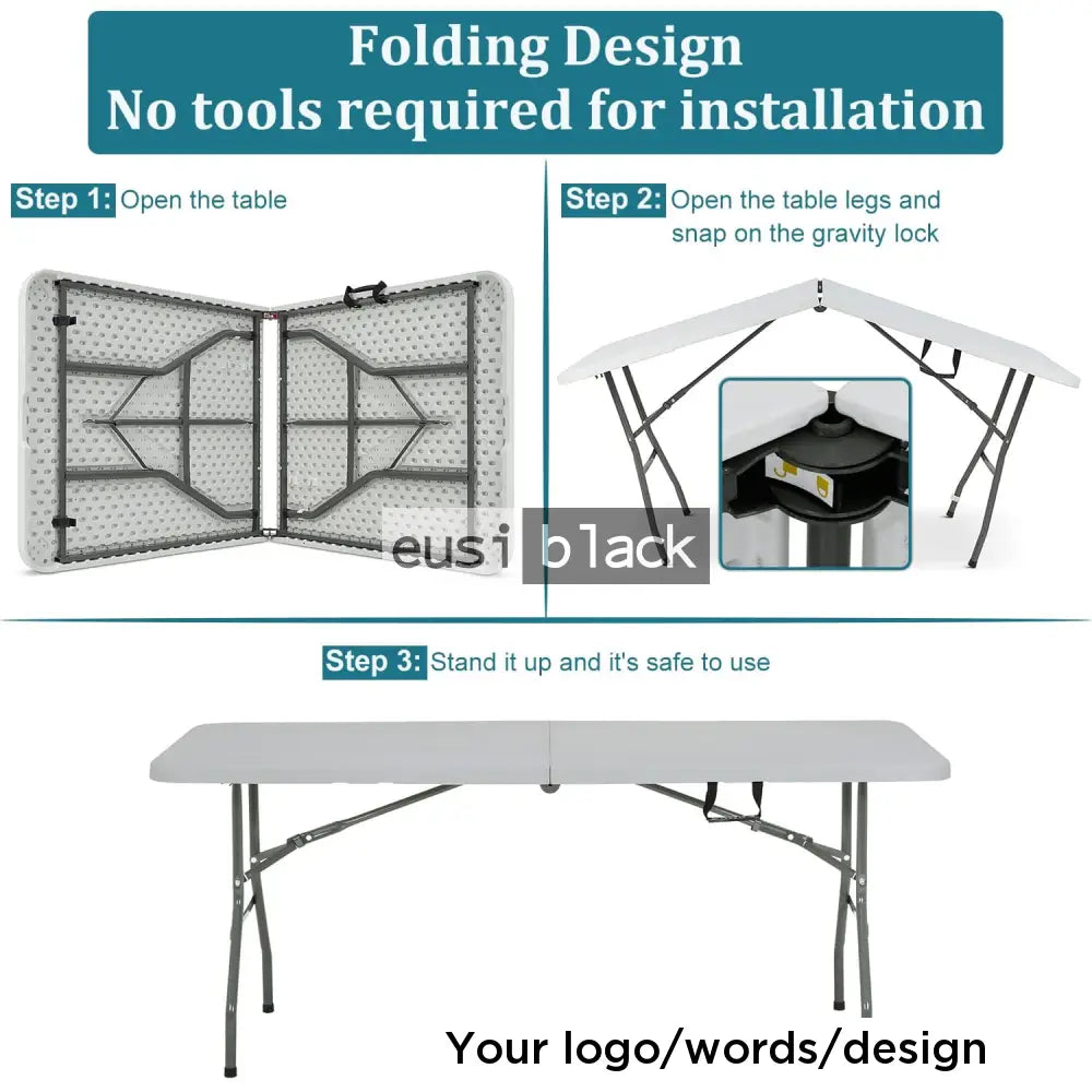 Foldable banquet table