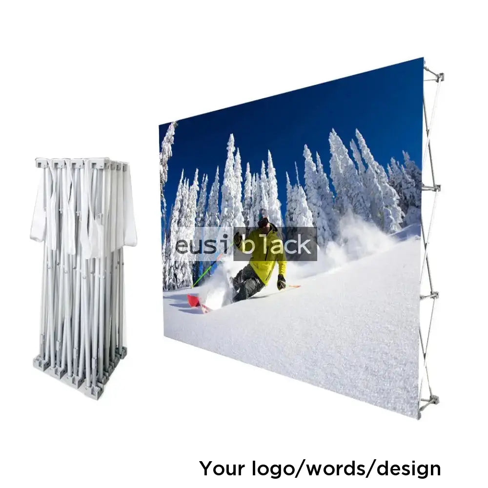 Foldaway cage media banner