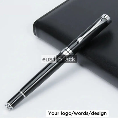 Four Part Gold Executive Pen Silver On Black / Pen Only