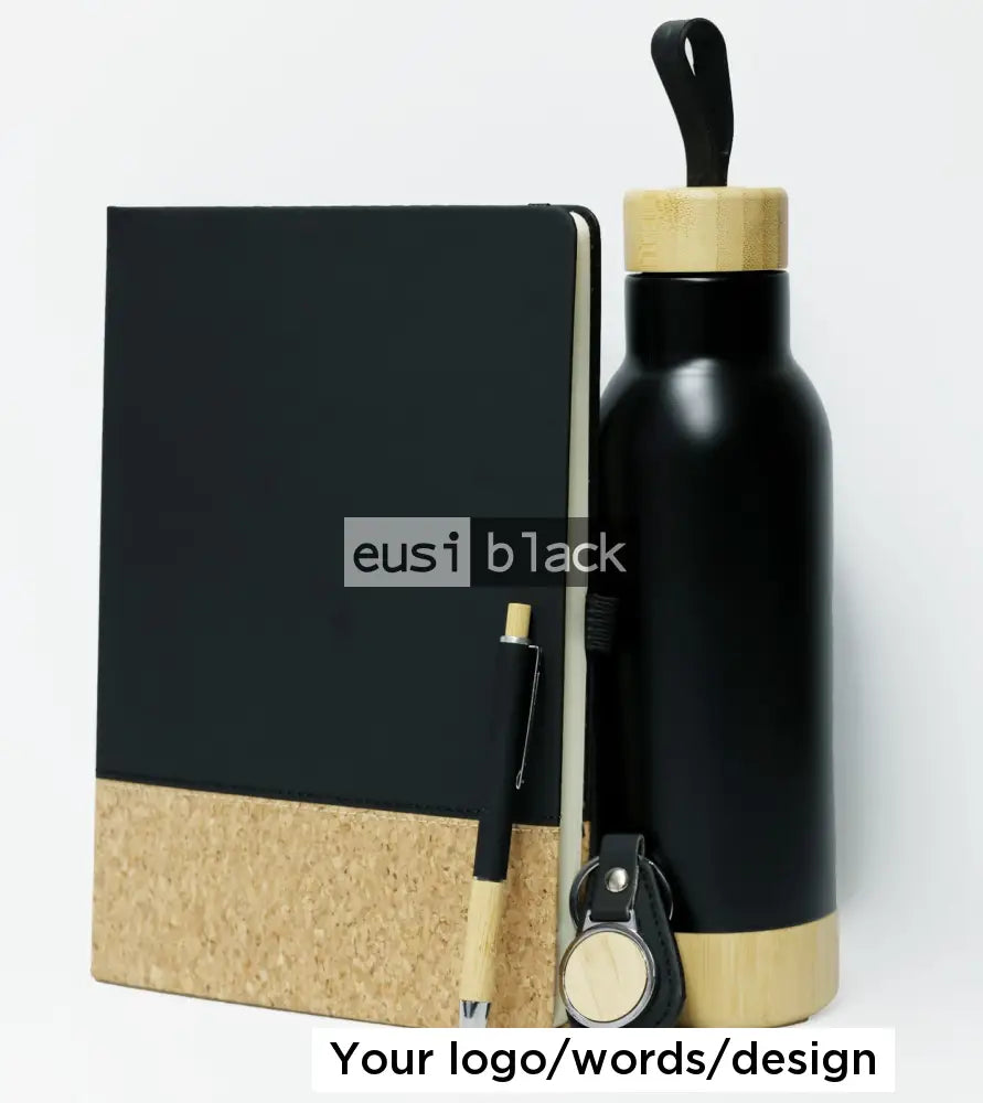Four piece semi eco hamper set - Black