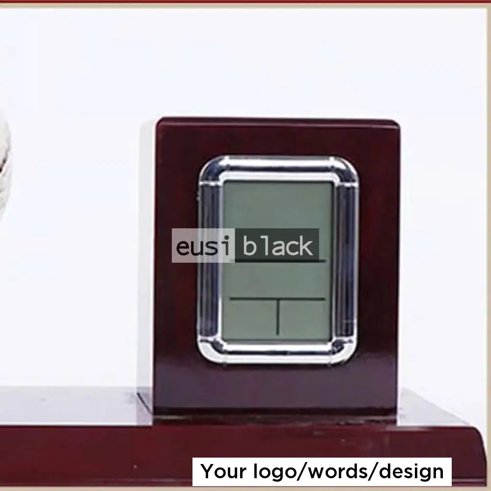 Globe & clock wooden organizer