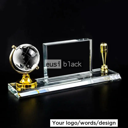 Globe and pen desk organizer