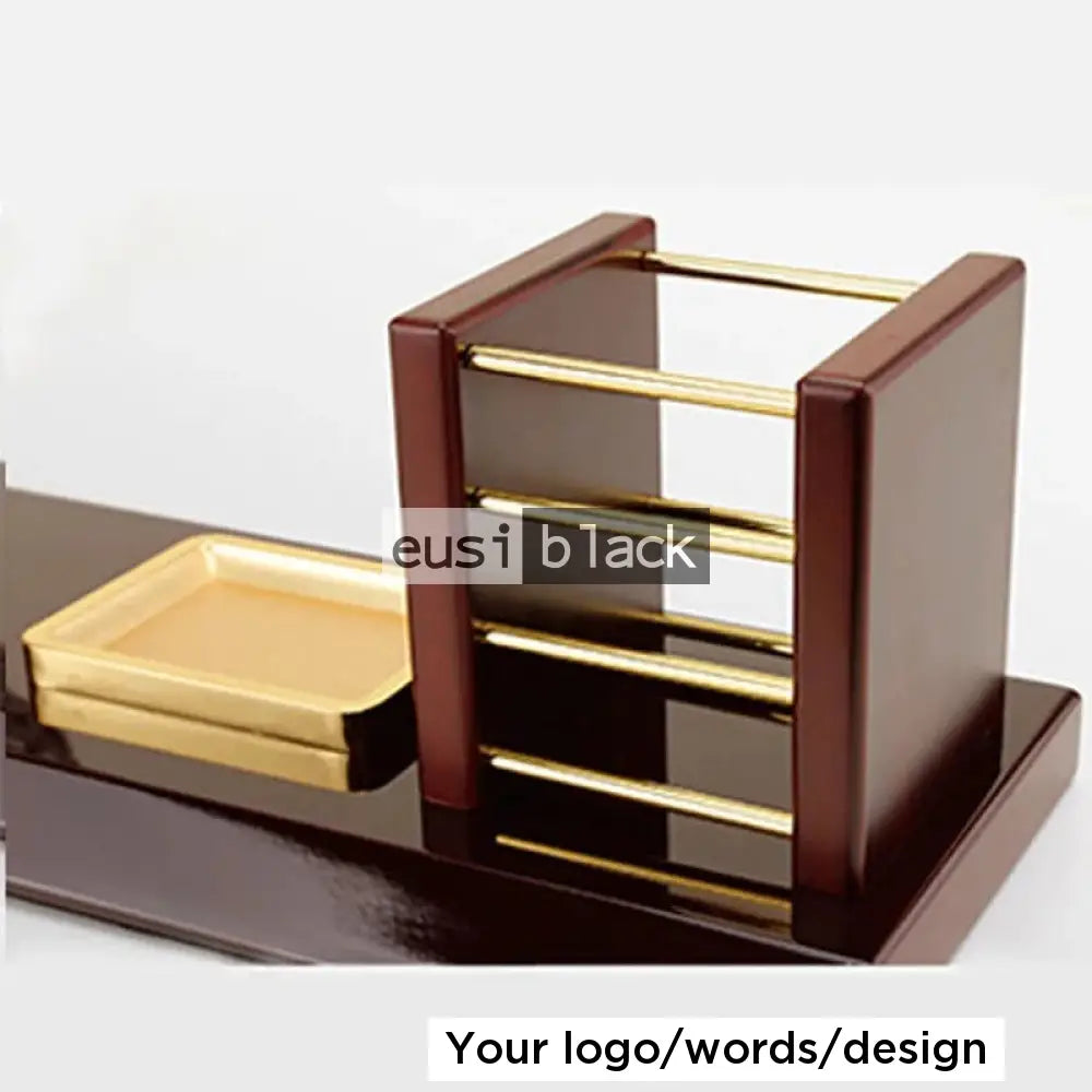 Globe & rack wooden organizer