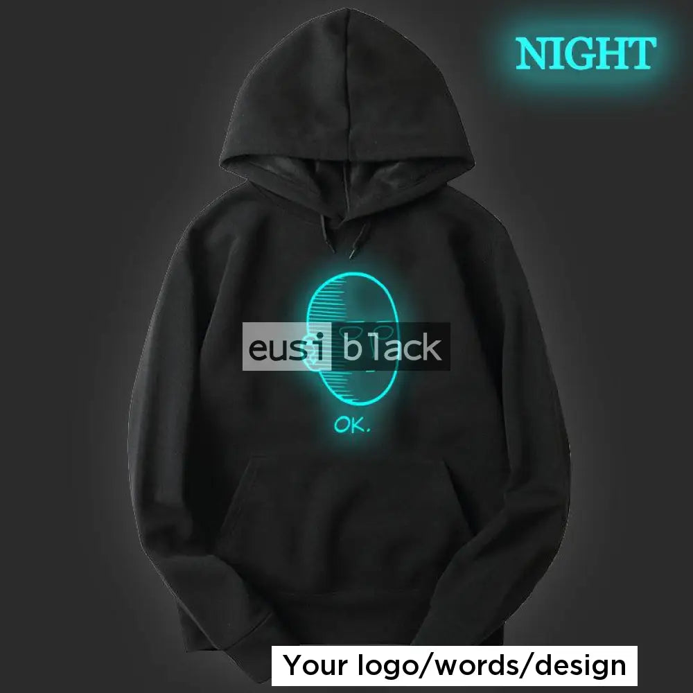 Glow in the dark customized hoodie