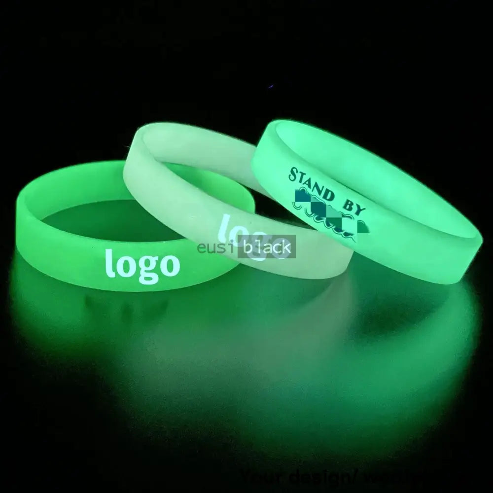 Glow In The Dark Adult Wristband Green / Plain