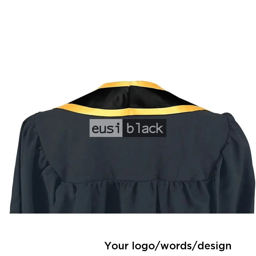 Gold on black graduation stole