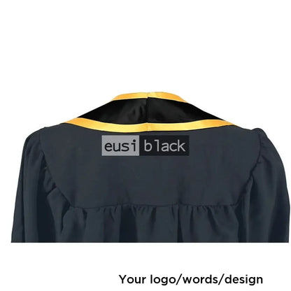 Gold on black graduation stole