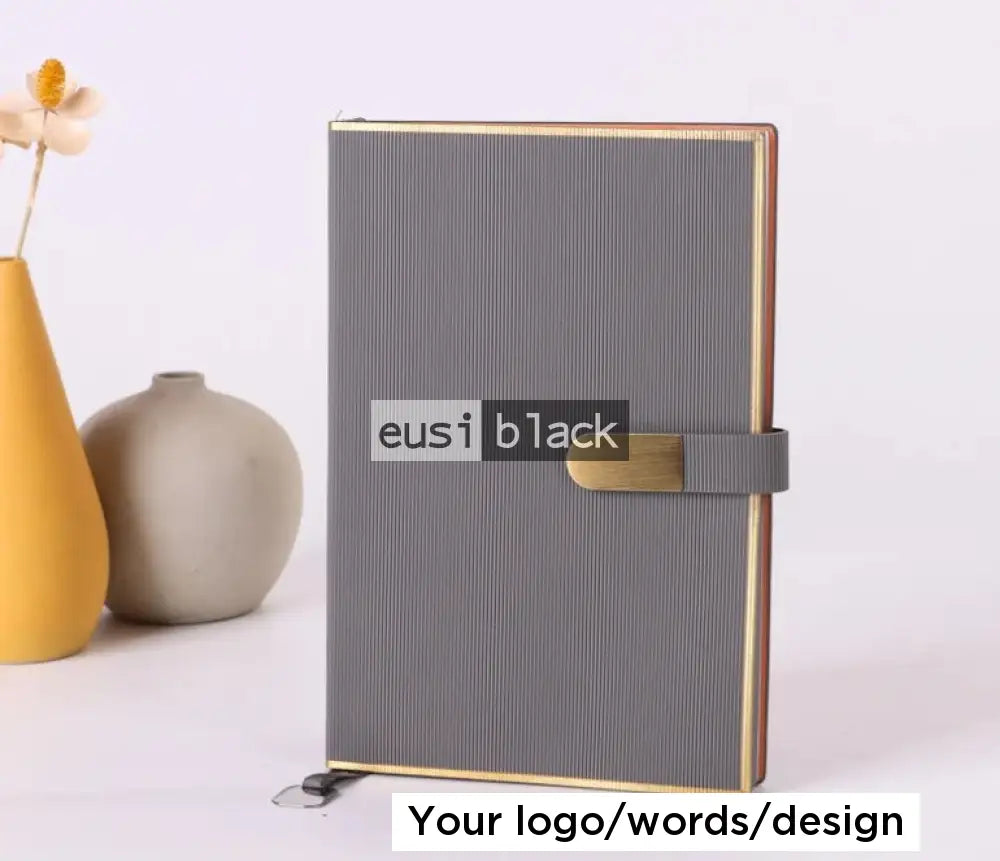 Gold Framed Notebook | A5 Grey