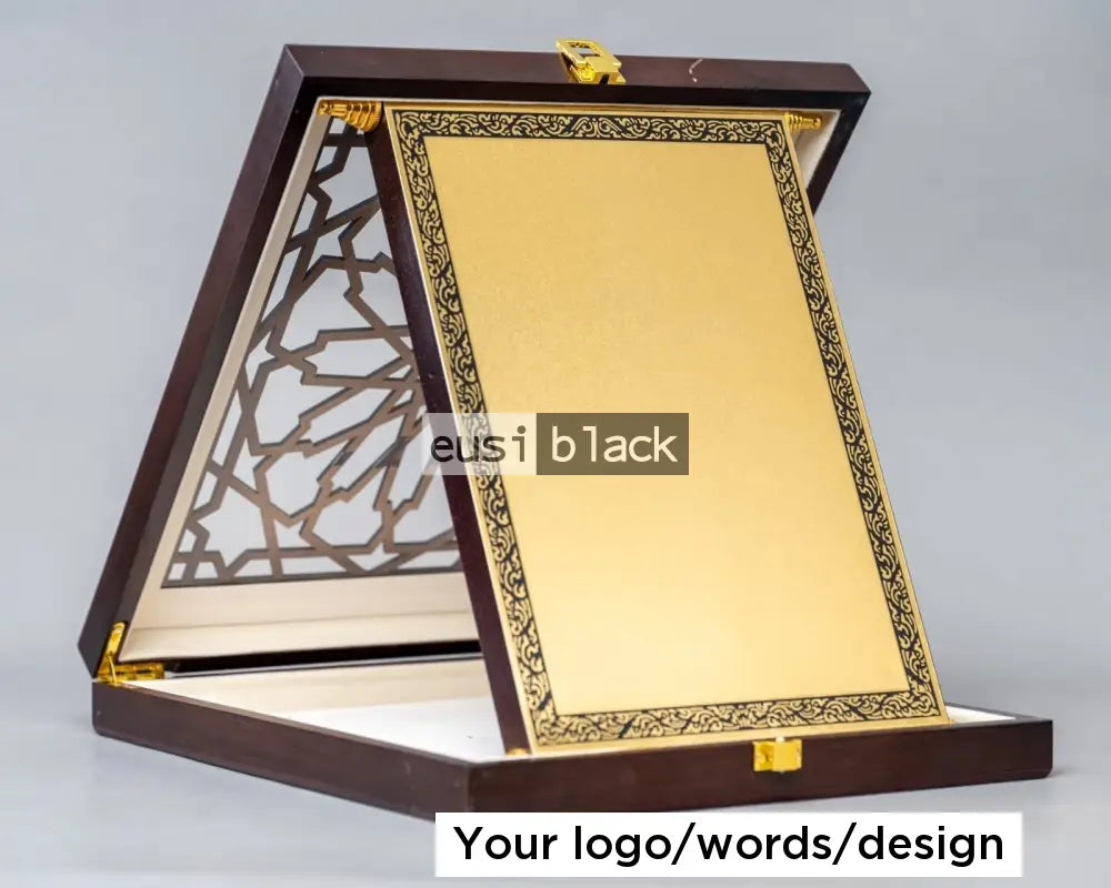 Gold plated A4 scroll plaque award