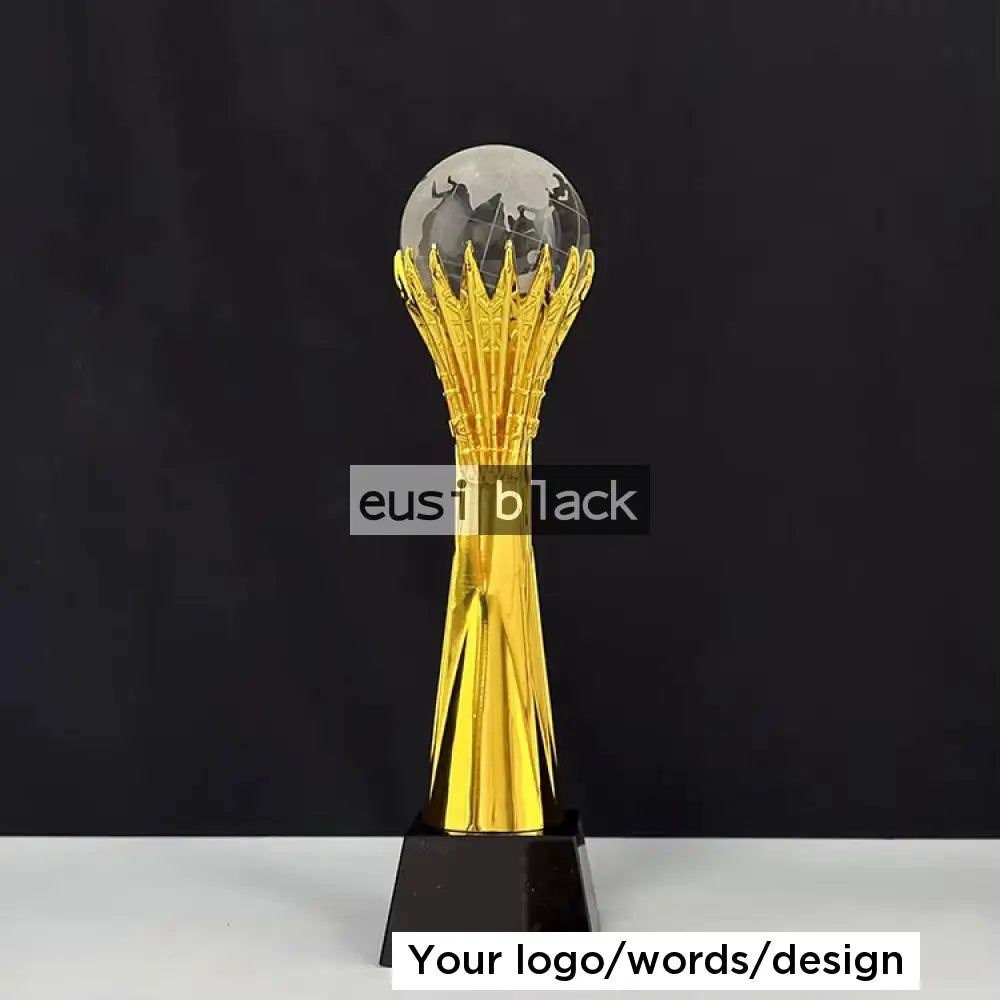 Grabbed globe trophy award - 28cm - Gold