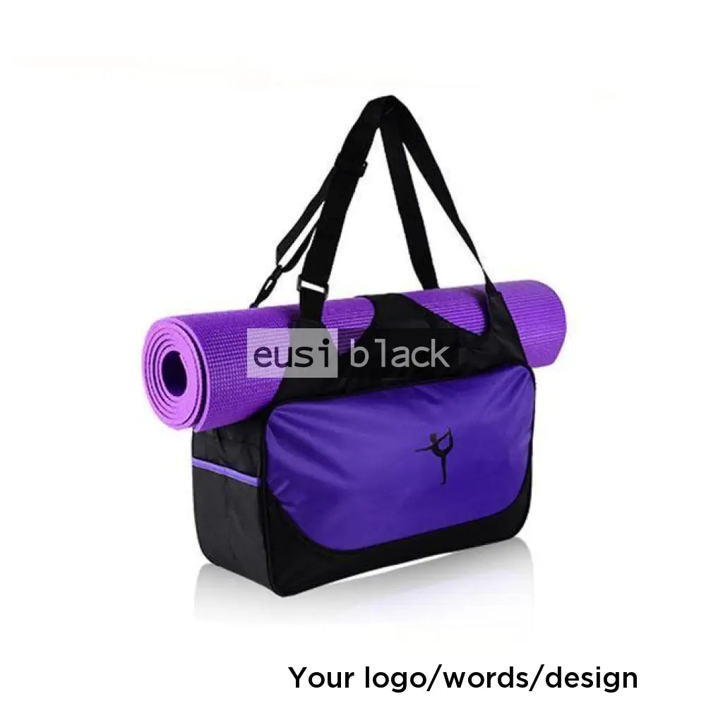 Gym bag with mat slot