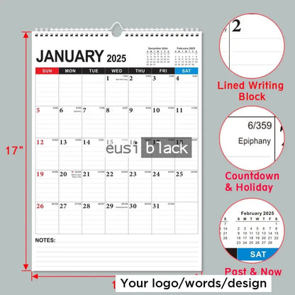 Hanging notes calendar