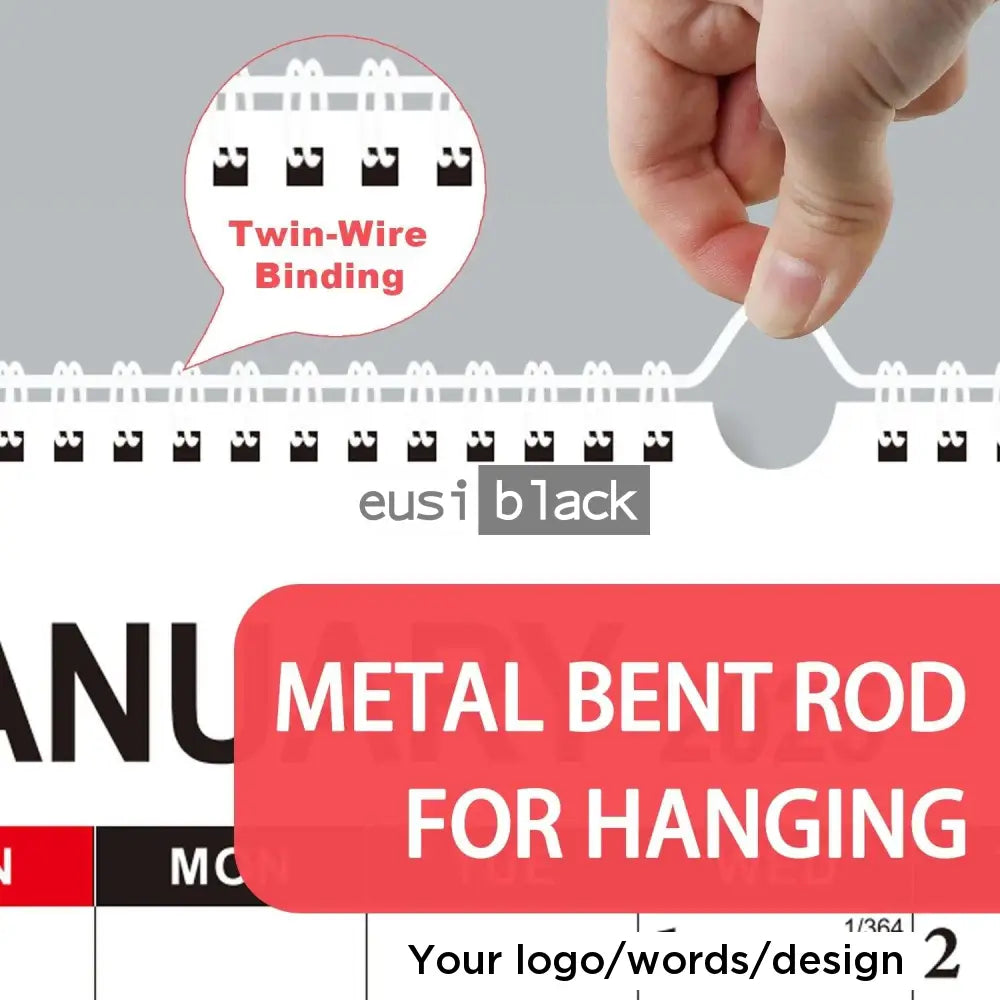 Hanging notes calendar