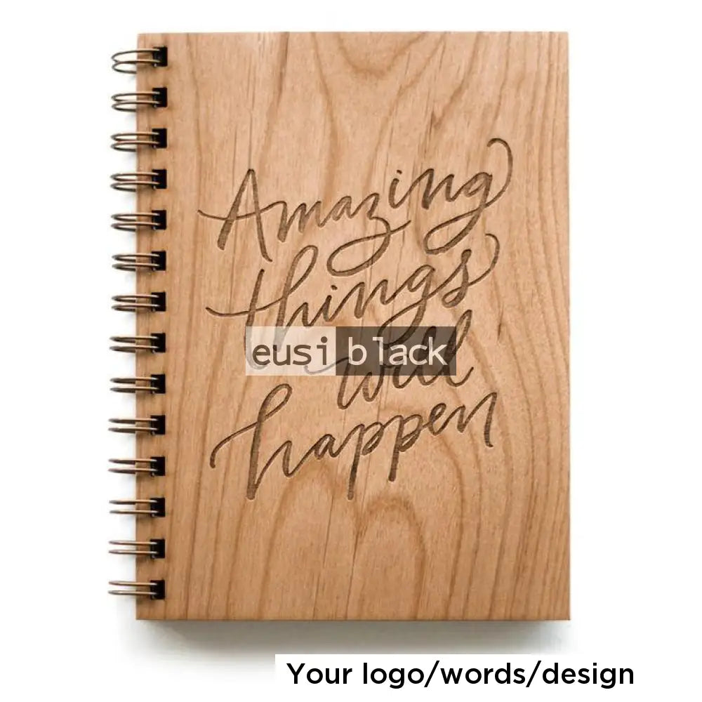 Hardwood cover rustic notebook | A5