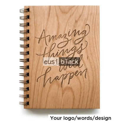 Hardwood cover rustic notebook | A5