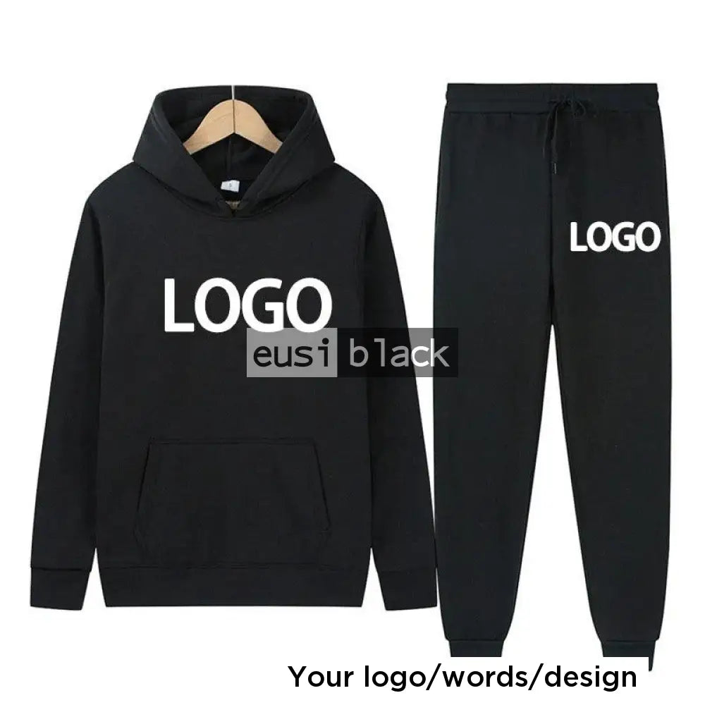 Hoodie and sweatpants set Black / S