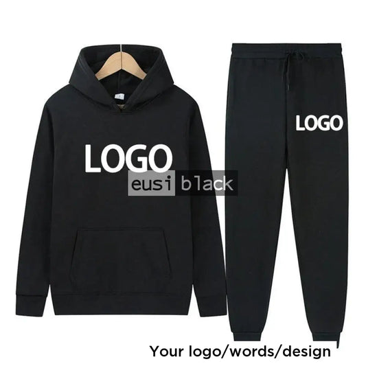 Hoodie and sweatpants set Black / S