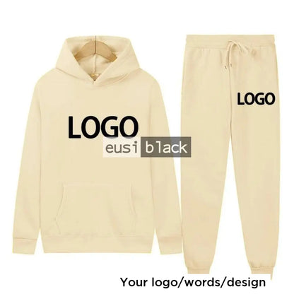 Hoodie and sweatpants set Cream / S