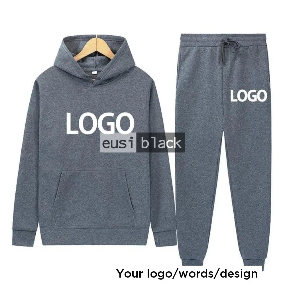 Hoodie and sweatpants set Dark grey / S