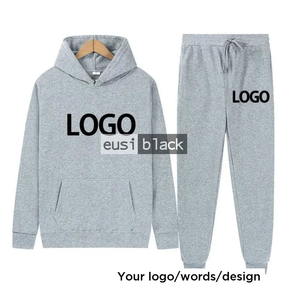 Hoodie and sweatpants set Light grey / S