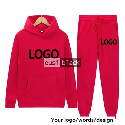 Hoodie and sweatpants set Pink / S