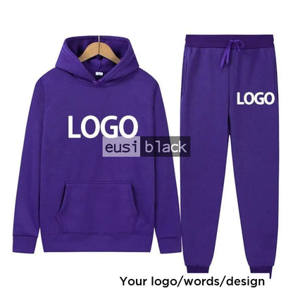 Hoodie and sweatpants set Purple / S