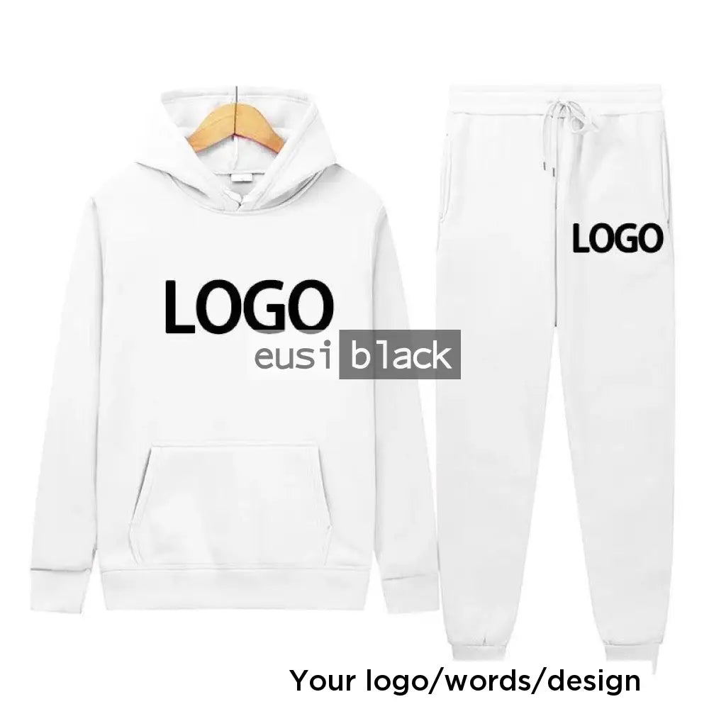 Hoodie and sweatpants set White / S