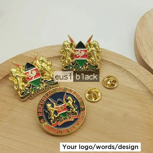 Kenya’s coat of arms lapel pin