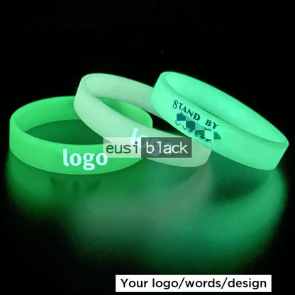 Glow In The Dark Adult Wristband Green / Plain