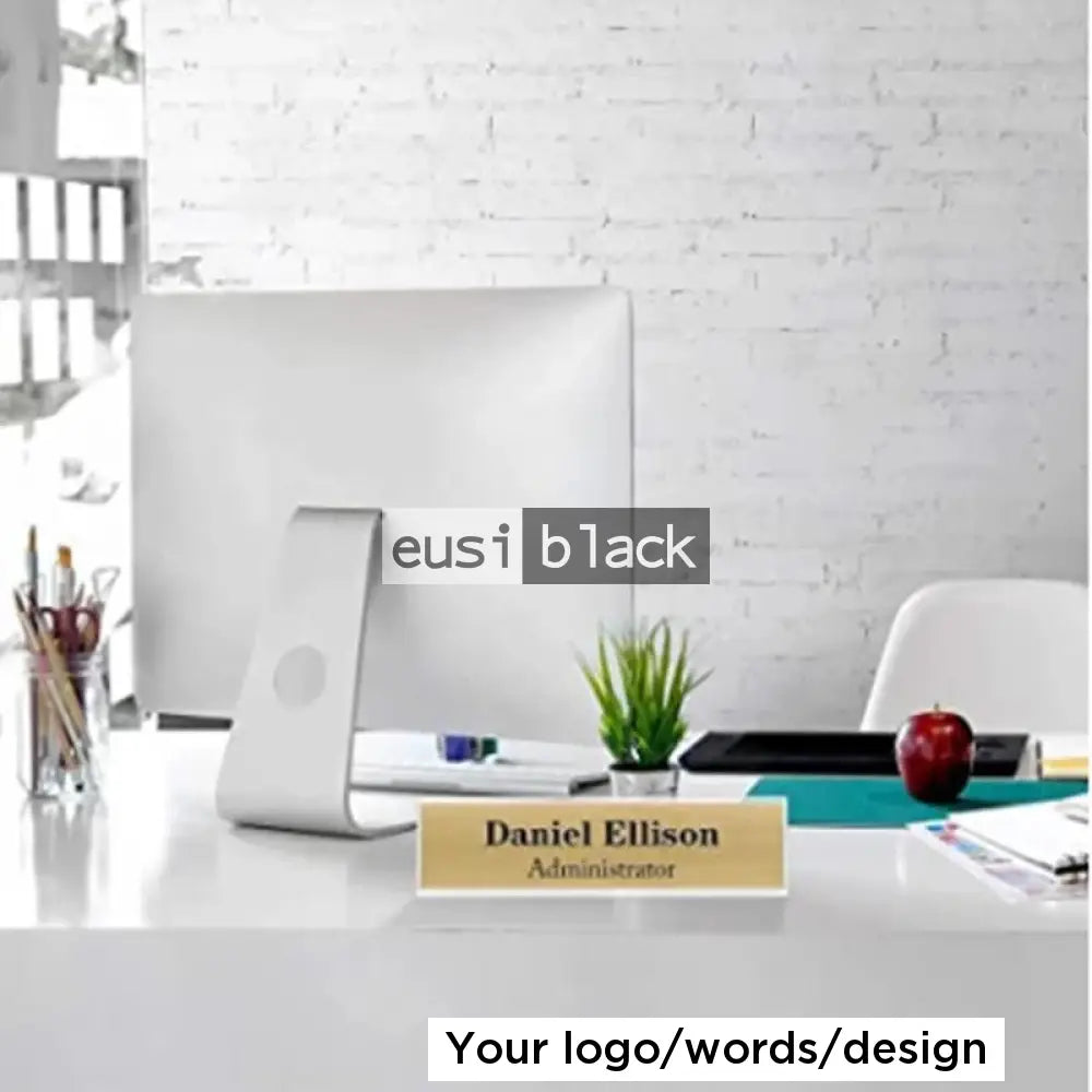 Acrylic L-desk name plate