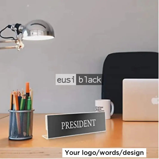Acrylic L-desk name plate