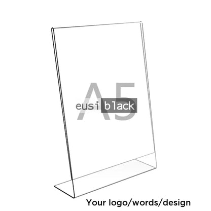 L-shape acrylic table sign A5 / Portrait