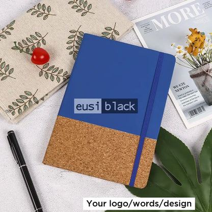 Latitudinal chipped-wood notebook - Blue