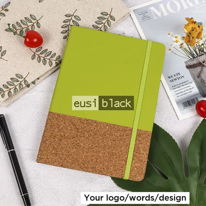 Latitudinal chipped-wood notebook - Lime
