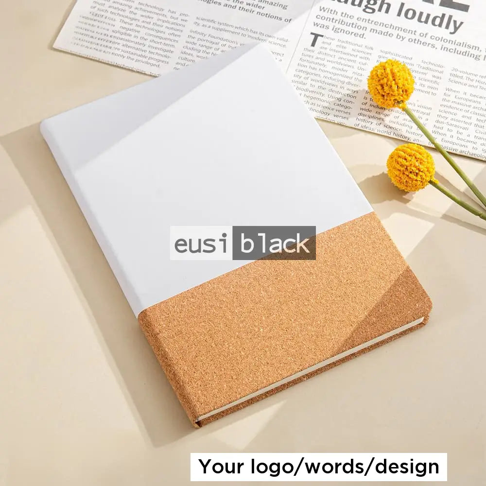 Latitudinal chipped-wood notebook - White