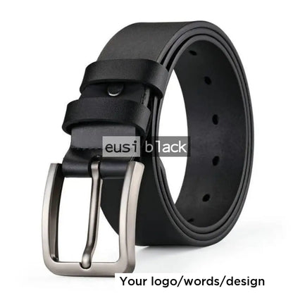 Leather belt for men