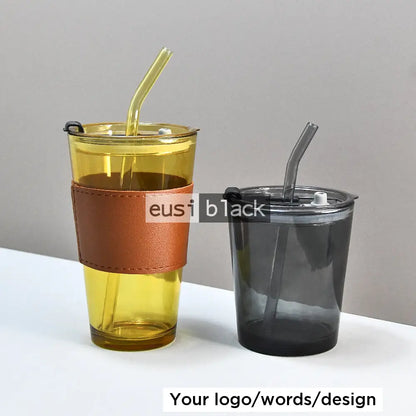 Leather padded glass