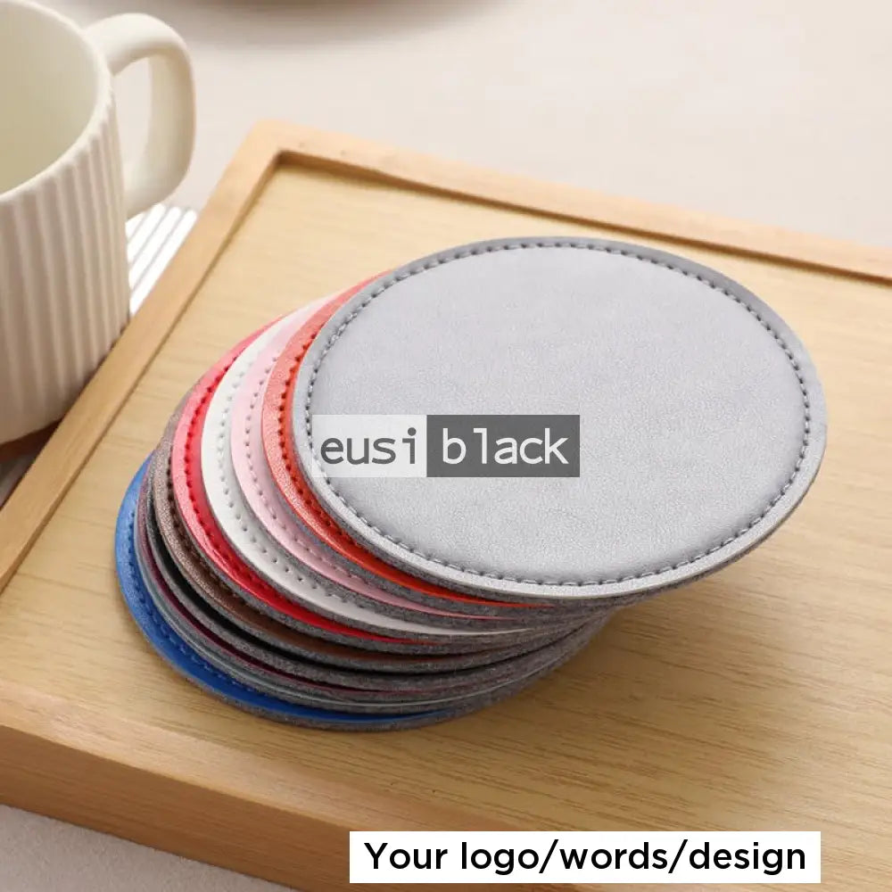 Leather table coaster