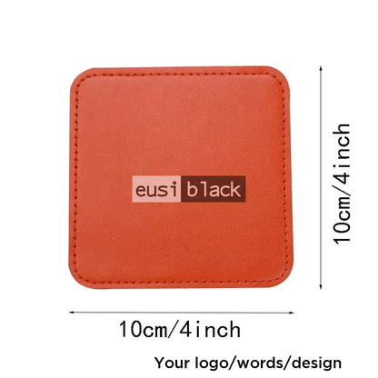 Leather table coaster