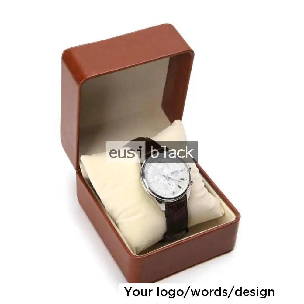 Leather watch box Brown